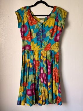 VINTAGE rene derhy fruit dress